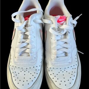 Nike Women's White and Pink Sneakers